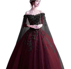 Donna Bridal originální společenské šaty s dlouhými rukávy cca 2,25 m dlouhé + SPODNICE ZDARMA kód 264 - Mix barev - stejná jako na fotografii