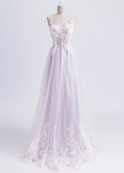 Donna Bridal romantické krajkové šaty kód 248 - Šeříková