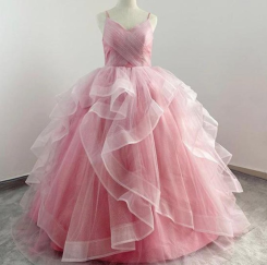 Růžová Donna Bridal večerní třpytivé šaty na ples + SPODNICE ZDARMA kód 514 kód 514 - Růžová