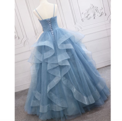 Modrá Donna Bridal večerní třpytivé šaty na ples + SPODNICE ZDARMA kód 514 kód 514 - Modrá