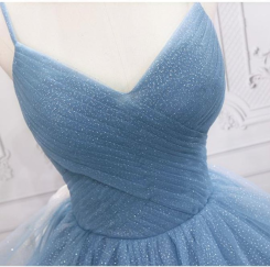 Modrá Donna Bridal večerní třpytivé šaty na ples + SPODNICE ZDARMA kód 514 kód 514 - Modrá