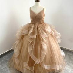Zlatá Donna Bridal večerní třpytivé šaty na ples + SPODNICE ZDARMA kód 514 kód 514 - Zlatá