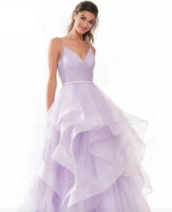 Donna Bridal večerní třpytivé šaty na ples + SPODNICE ZDARMA kód 516 kód 516 - Šeříková