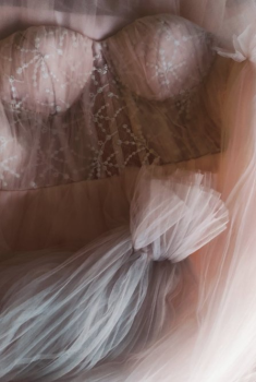 Donna Bridal boho svatební, plesové, družičkové šaty - sundávací rukávy kód 449 - Růžová světlá