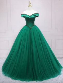 Donna Bridal princeznovské korzetové šaty s kamínky a bohatou sukní kód 551 - Zelená