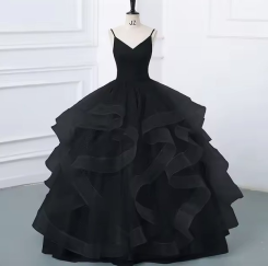 Černá Donna Bridal večerní třpytivé šaty na ples + SPODNICE ZDARMA kód 514 kód 514 - Černá