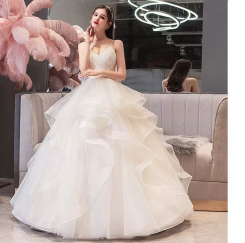 Ivory Donna Bridal večerní třpytivé šaty na ples + SPODNICE ZDARMA kód 514 kód 514 - Ivory