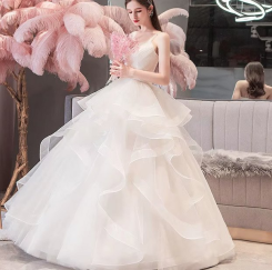 Ivory Donna Bridal večerní třpytivé šaty na ples + SPODNICE ZDARMA kód 514 kód 514 - Ivory