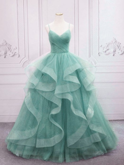Mentolová Donna Bridal večerní třpytivé šaty na ples + SPODNICE ZDARMA kód 514 kód 514 - Mentolová