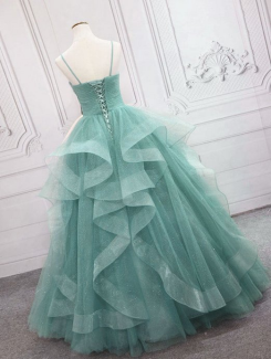 Mentolová Donna Bridal večerní třpytivé šaty na ples + SPODNICE ZDARMA kód 514 kód 514 - Mentolová
