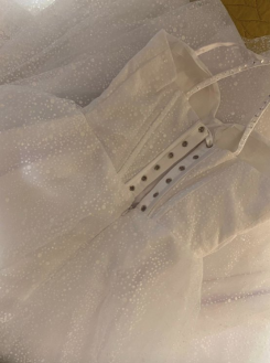 Donna Bridal luxusní třpytivé korzetové svatební šaty s vlečkou kód 537 - Bílá