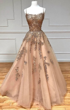 Donna Bridal luxusní plesové šaty s originálními zády + dvojté ramínka + SPODNICE ZDARMA kód 159 - Zlatá