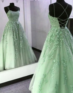 Donna Bridal večerní šaty s otevřenými zády a špagetovou šněrovačkou, bez vsadky kód 267 - Šalvej