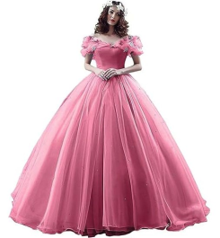 Donna Bridal nádherné princeznovské svatební/plesové šaty s 3D motýlky kód 166 - Růžová tmavá