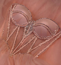 Donna Bridal dlouhé večerní korzetové šaty kód 432 - Růžová světlá