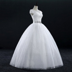 Donna Bridal svatební tylové šaty s opaskem + SPODNICE ZDARMA Ivory Velikost 40 kód 73