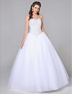 Donna Bridal nádherné svatební šaty zdobené malými kamínky ve tvaru květin kód 77