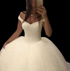 Donna Bridal luxusní svatební šaty s krystalky nebo malými perličkami kód 93