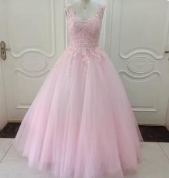 Donna Bridal nádherné plesové šaty s perličkami + SPODNICE ZDARMA kód 162 - Růžová