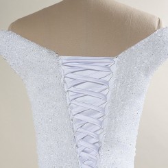 Donna Bridal luxury wedding dress with crystals or small pearls code 93 - Bílá