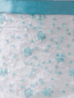 Donna Bridal gorgeous turquoise white wedding dress - FREE Petticoat + Bolero code 109 - Bílá