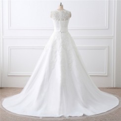 Donna Bridal svatební krajkové šaty 2v1 kód 113 - Bílá
