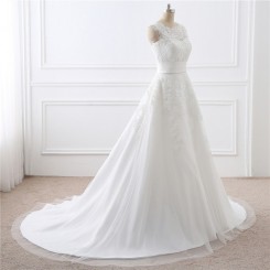 Donna Bridal svatební krajkové šaty 2v1 kód 113 - Bílá