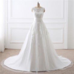 Donna Bridal svatební krajkové šaty 2v1 kód 113 - Bílá