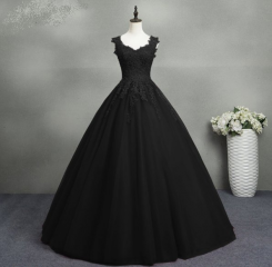 Donna Bridal nádherné plesové šaty s perličkami + SPODNICE ZDARMA kód 162 - Černá