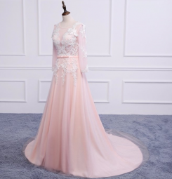 Donna Bridal nádherné romantické plesové a společenské šaty kód 222 - Růžová světlá