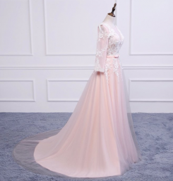 Donna Bridal nádherné romantické plesové a společenské šaty kód 222 - Růžová světlá