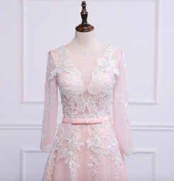 Donna Bridal nádherné romantické plesové a společenské šaty kód 222 - Růžová světlá