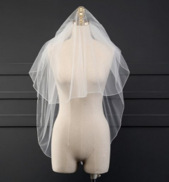 Donna Bridal svatební dvouvrstvý závoj s hřebenem Bílá kód 297