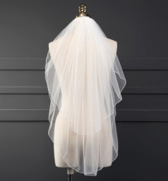 Donna Bridal svatební dvouvrstvý závoj s hřebenem kód 297 - Bílá
