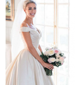 Donna Bridal svatební saténové šaty s kapsy kód 57