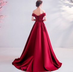 Donna Bridal luxusní společenské a večerní šaty + SPODNICE ZDARMA kod 348 - Červená tmavá