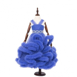 Donna Bridal stejné šaty pro maminku i dcerku kód 357 - Modrá