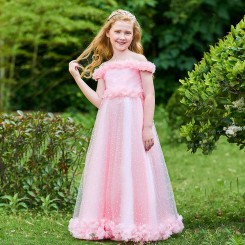 Donna Bridal stejné šaty pro maminku i dcerku kód 359 - Růžová