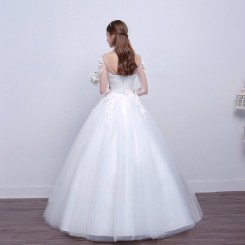 Donna Bridal svatební šaty s 3D květinovou aplikací + SPODNICE ZDARMA Ivory Velikost 40 kód 393