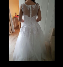 Donna Bridal nádherné maturitní, plesové, svatební šaty + SPODNICE ZDARMA Bílá Velikost 32 kód 395