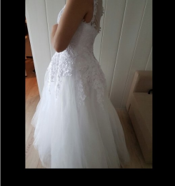 Donna Bridal nádherné maturitní, plesové, svatební šaty + SPODNICE ZDARMA Bílá Velikost 32 kód 395