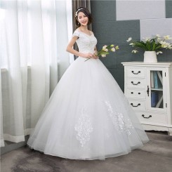 Donna Bridal svatební šaty s originálními velkými krajkami na sukni + SPODNICE ZDARMA kód 404 - Ivory