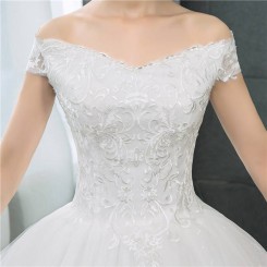 Donna Bridal svatební šaty s originálními velkými krajkami na sukni + SPODNICE ZDARMA Ivory Velikost 32 kód 404