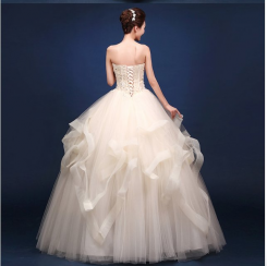 Donna Bridal svatební krásné šaty s bohatou sukní kód 409 - Šampaň