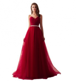 Donna Bridal stejné šaty pro maminku a holčičku kód 430 - Červená tmavá