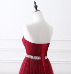 Donna Bridal stejné šaty pro maminku a holčičku kód 430 - Červená tmavá